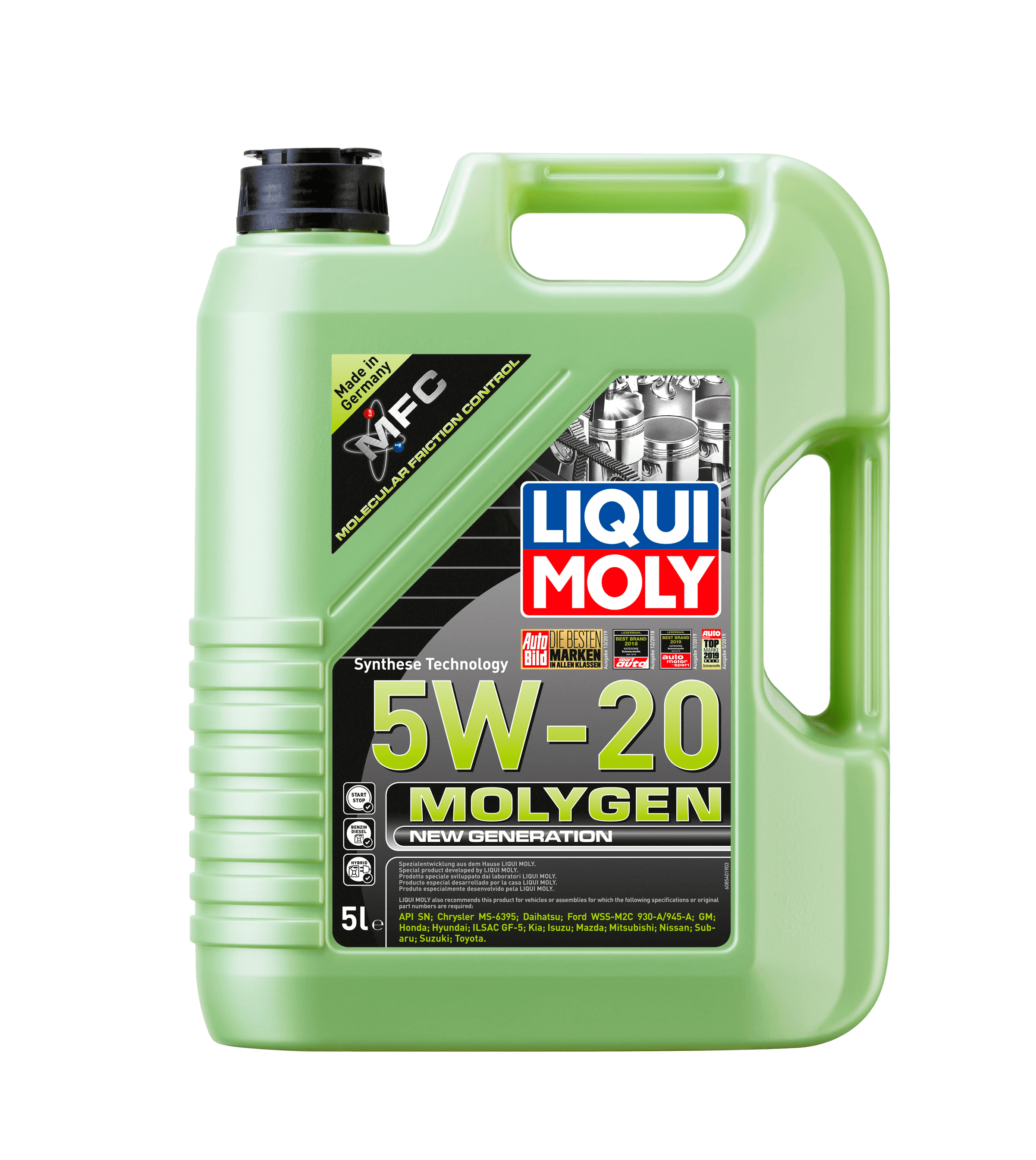 Моторное масло Liqui Moly Molygen New Generation 5W-20, 5л (LiquiMoly: 8540)